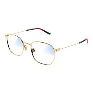 Gucci Sunglasses Square Full Rim, Gold Frame and Clear to Brown Photochromic